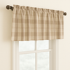 Pure Linen Check Valance Curtain – Farmhouse Window Topper – 7 Gingham Colours – Light Filtering Cotton Lined – Custom Sizes