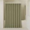 Pure Cotton Sage-Green Waffle Weave Shower Curtain – Extra-Wide & Extra-Long | Custom Sizes | Quick-Dry Bathroom Curtain