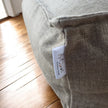 Linen cru poufs