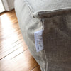 Linen cru poufs