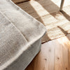 Linen cru poufs