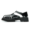 Glossy Calfskin Modern Roman Sandals for Men-0