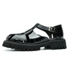 Glossy Calfskin Modern Roman Sandals for Men-1