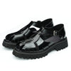 Glossy Calfskin Modern Roman Sandals for Men-3