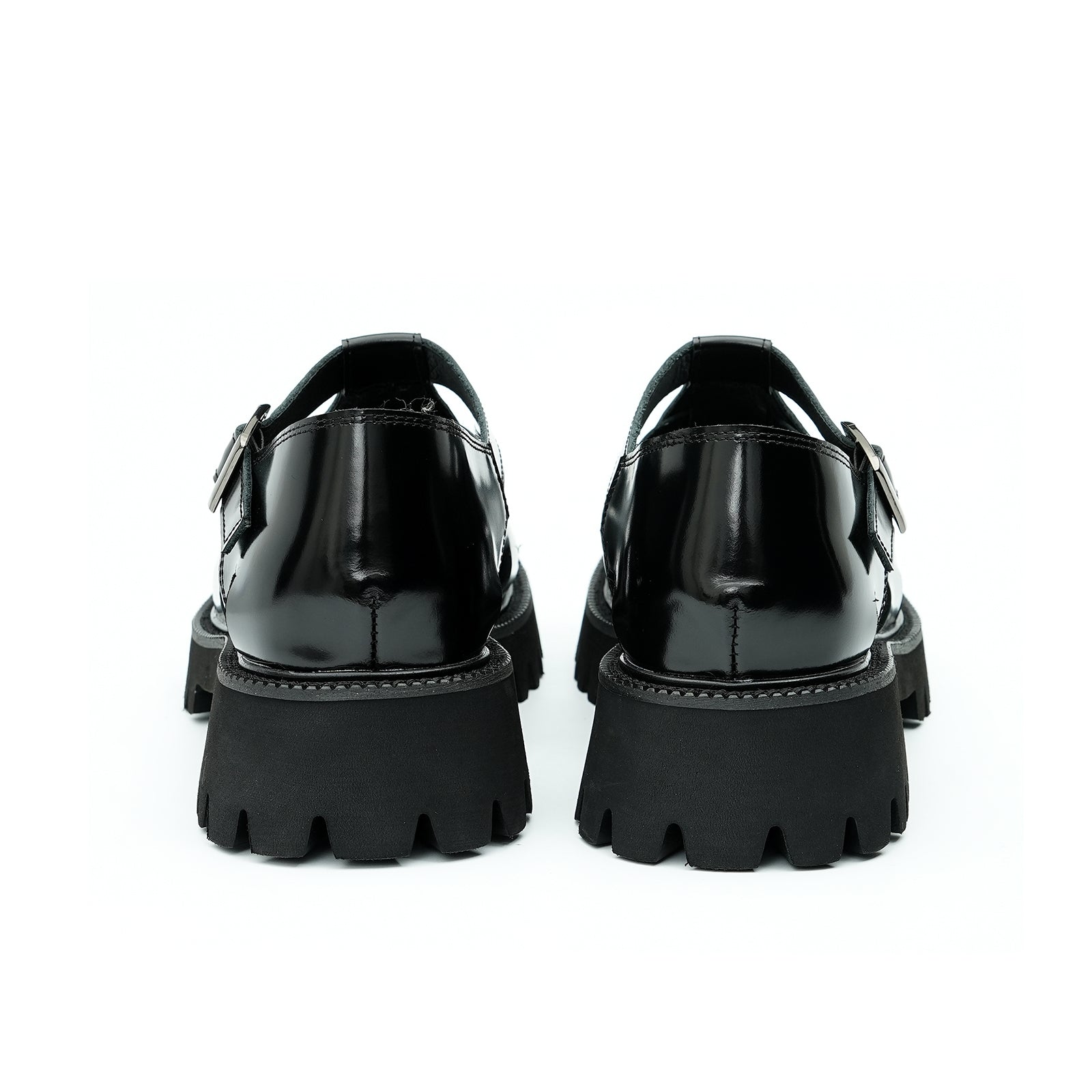 Glossy Calfskin Modern Roman Sandals for Men-4