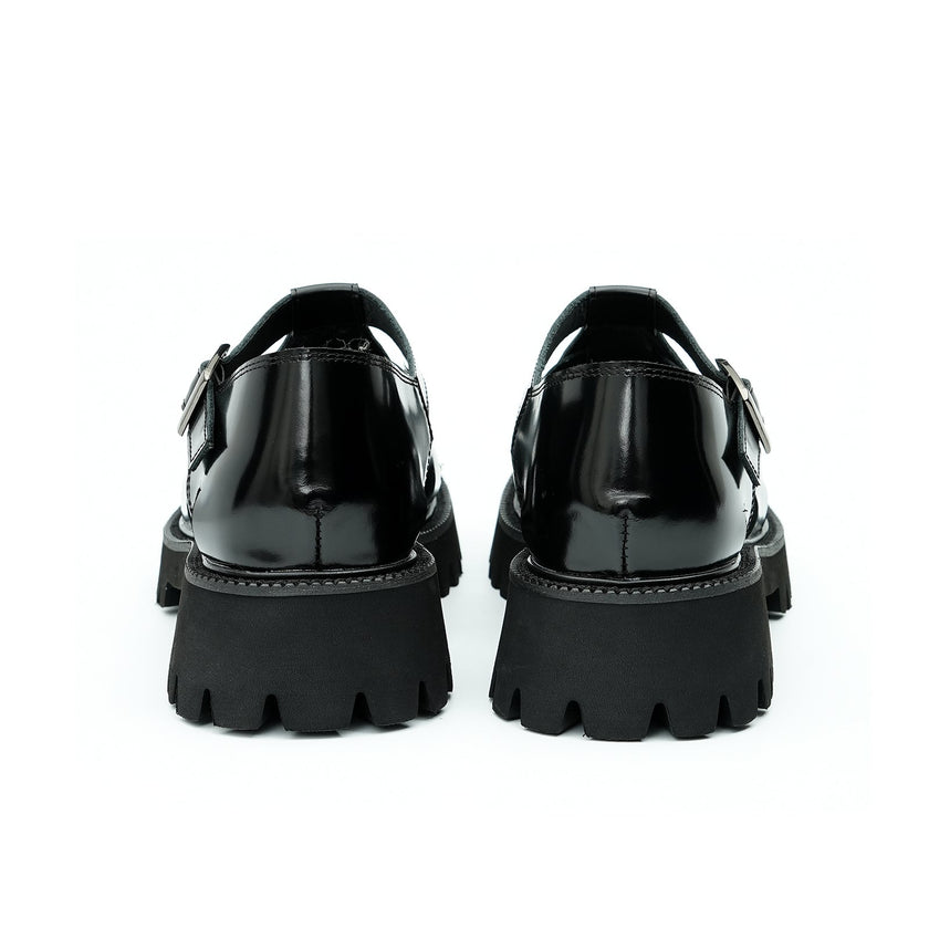 Glossy Calfskin Modern Roman Sandals for Men-4