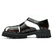 Glossy Calfskin Modern Roman Sandals for Men-5