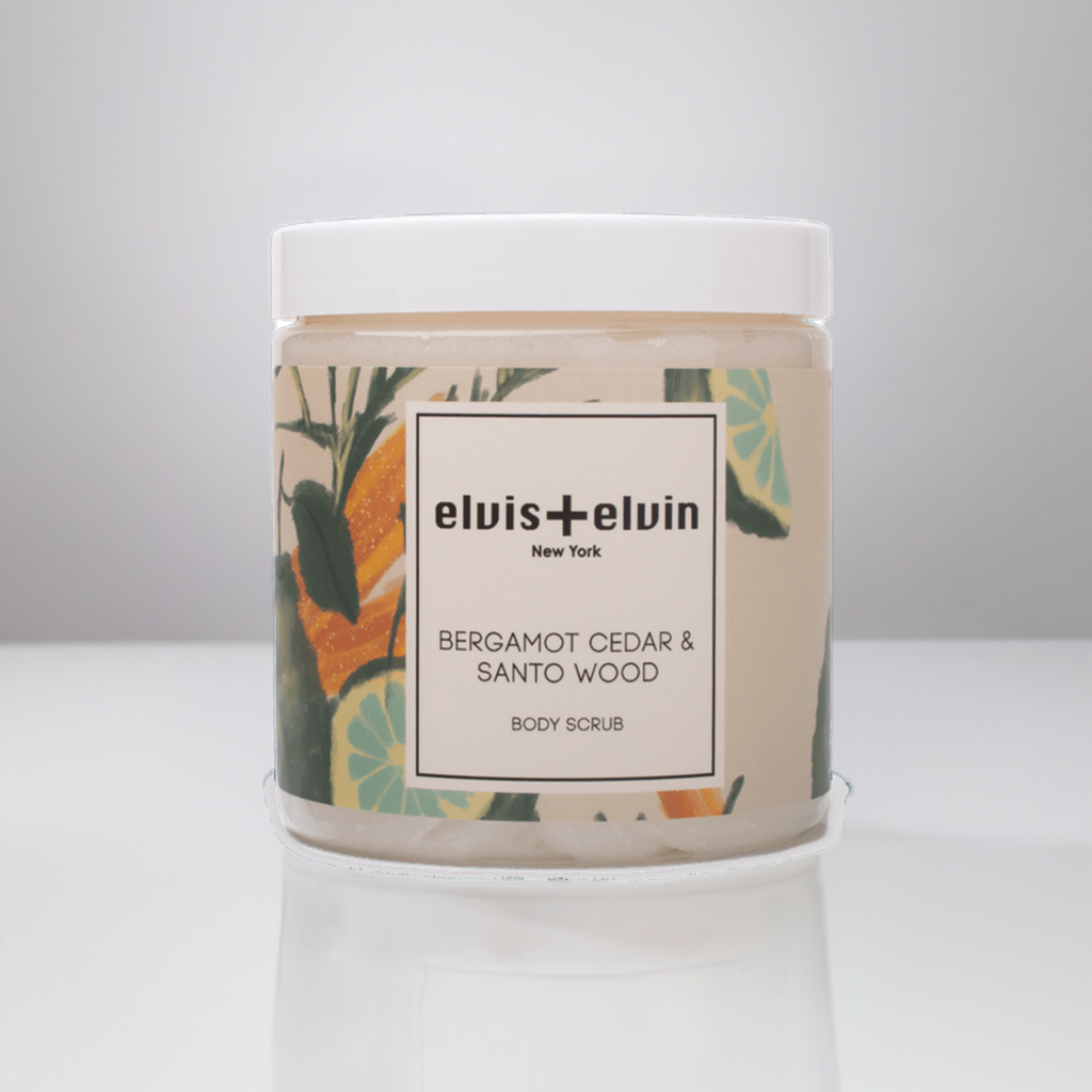 elvis+elvin Bergamot Cedar & Santo Wood Blend Body Scrub with Dead Sea Salt 300ml-4