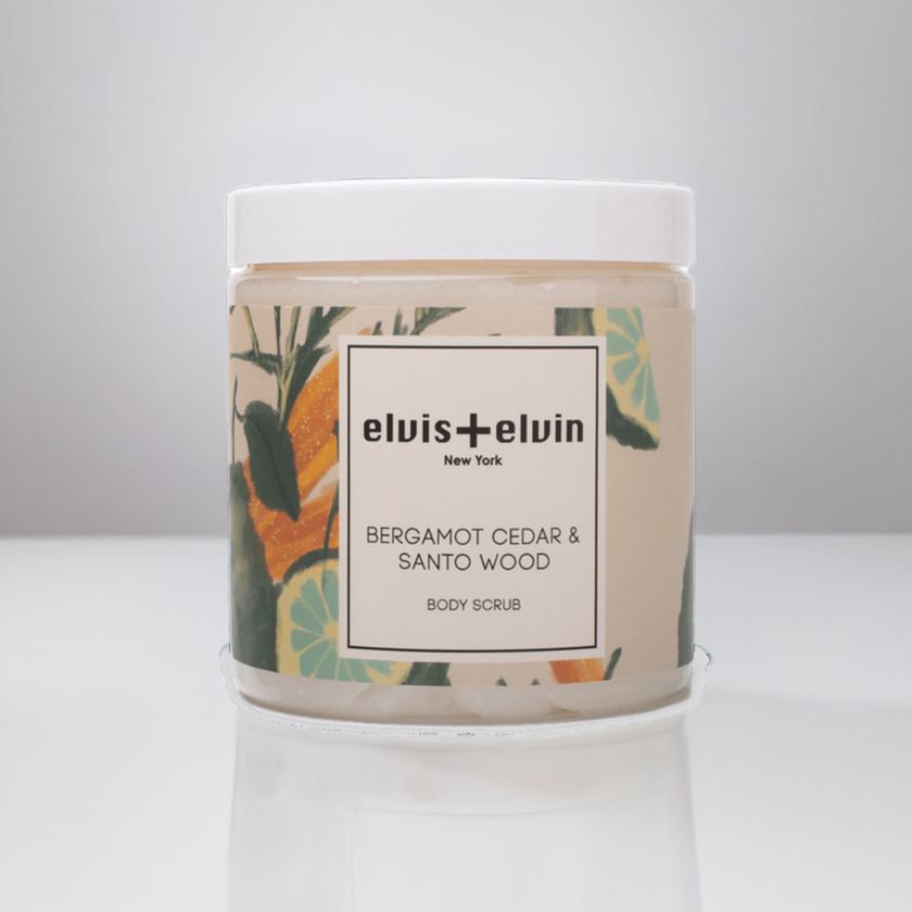 elvis+elvin Bergamot Cedar & Santo Wood Blend Body Scrub with Dead Sea Salt 300ml-4