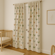 Heart Print Linen Nursery Curtains – Custom Sizes, Blackout or Cotton Lined – Rod Pocket & Track Compatible