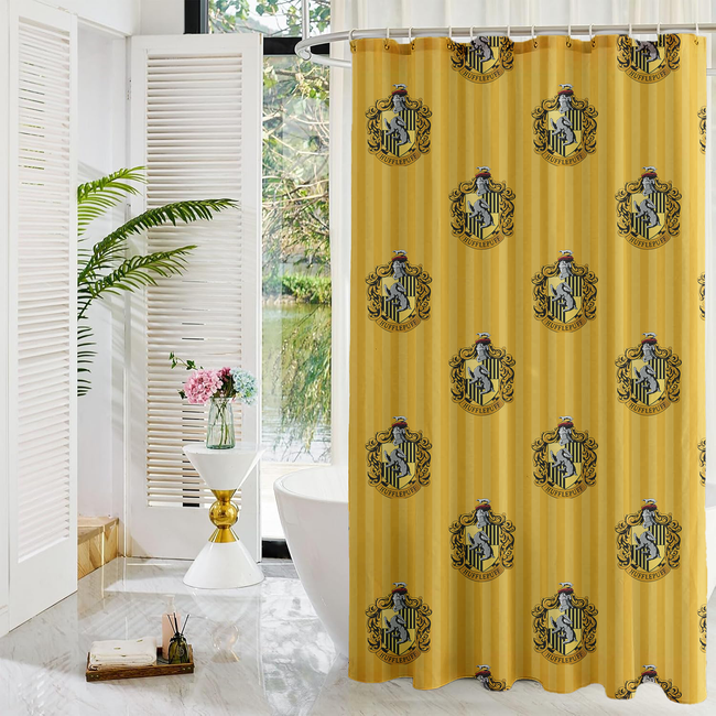 Harry Potter Shower Curtains | Gryffindor, Slytherin, Hufflepuff, Ravenclaw | Linen Fabric