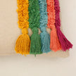Rainbow Cushion Cover | Cotton | Tufted Tassels | Colorful Boho Decor | 40x40cm-3