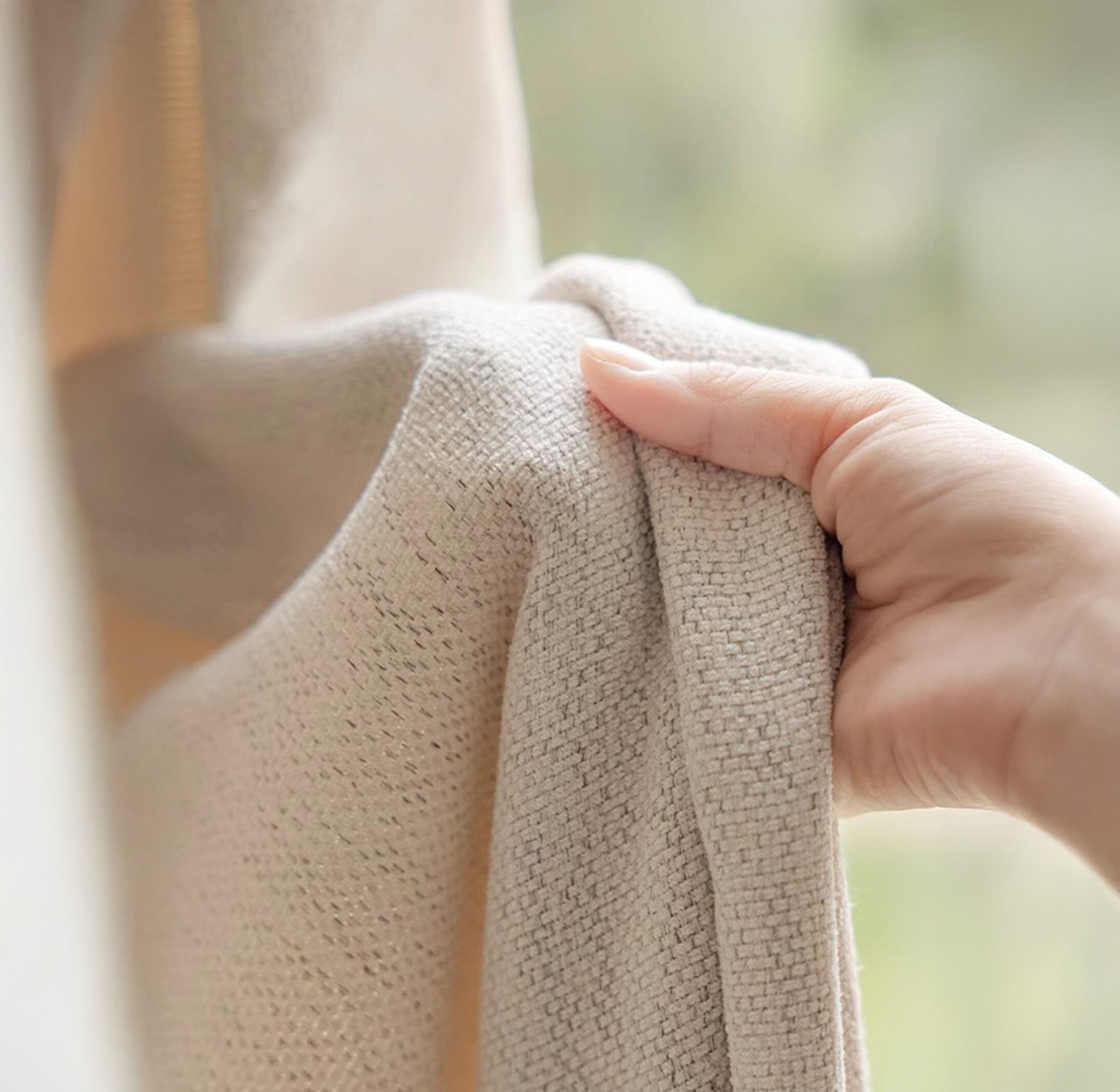Artisan Weave Thick & Heavy GOTS Organic Cotton Curtains | 14 Colours | Standard/Made to Measure | Blackout/Light Filtering