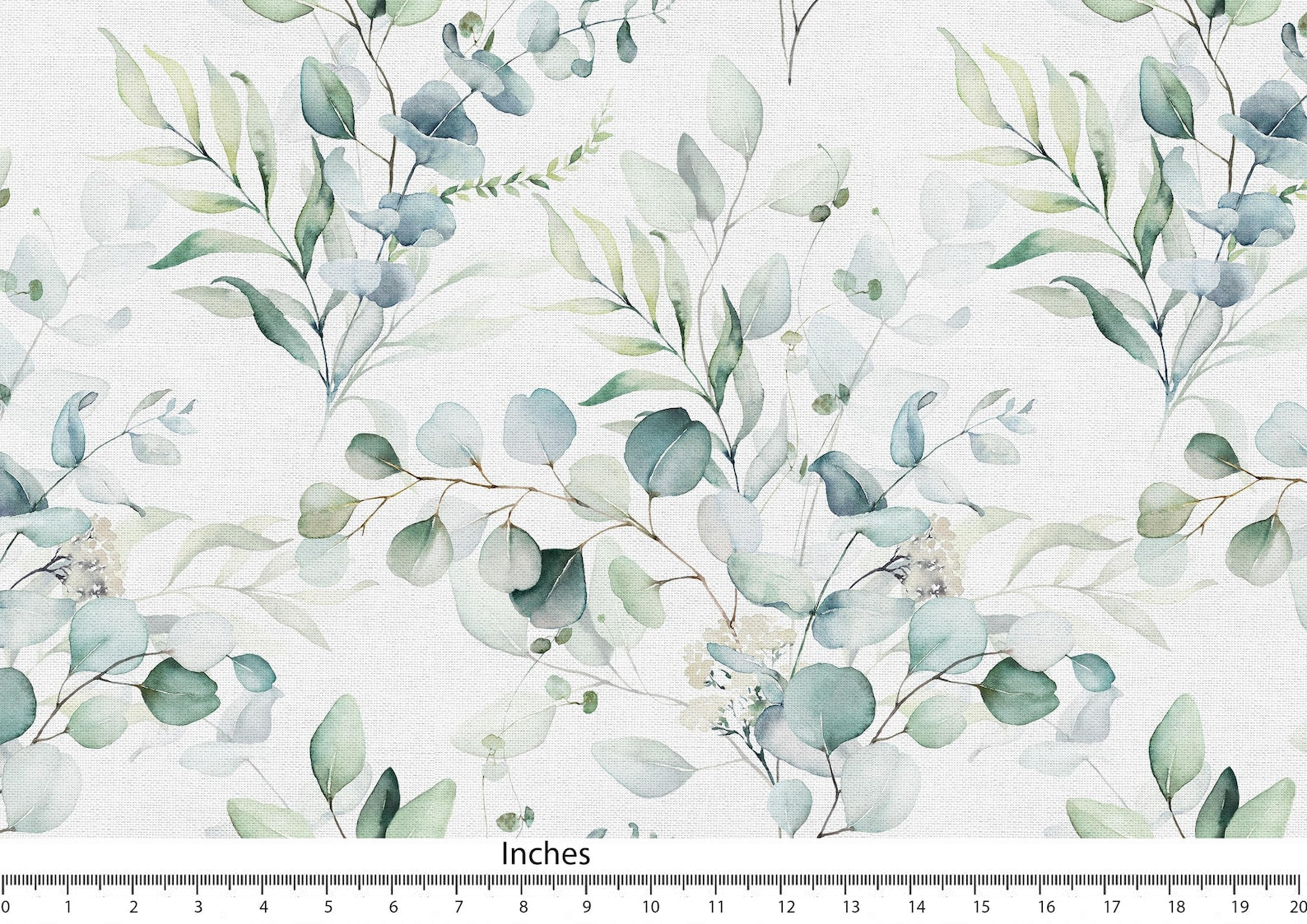 Eucalyptus Leaf Linen Valance Curtain - Botanical Window Valance - Rod Pocket Style-3