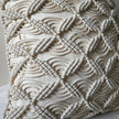 Macrame Cushion Cover 40x40cm | Boho Cushion Cover | Off White Cushion Cover | Cotton Cushion Cover | Textured Cushion Cover-3