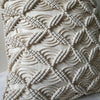 Macrame Cushion Cover 40x40cm | Boho Cushion Cover | Off White Cushion Cover | Cotton Cushion Cover | Textured Cushion Cover-3