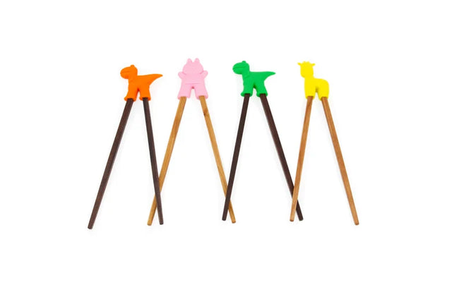 Simpo Kids Chopsticks with Cute Little Animal Helper