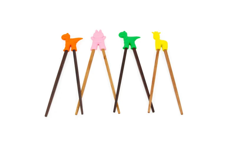 Simpo Kids Chopsticks with Cute Little Animal Helper