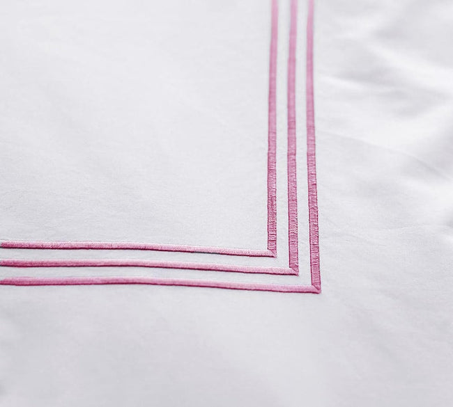 Lines - Pure Linen Embroidered Edge Duvet Cover Sets