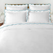 Waves - Linen Cotton Embroidered Edge Duvet Cover Sets-8