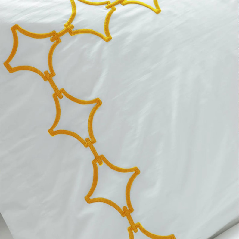 Links - Pure Linen Embroidered Edge Duvet Cover Sets-1