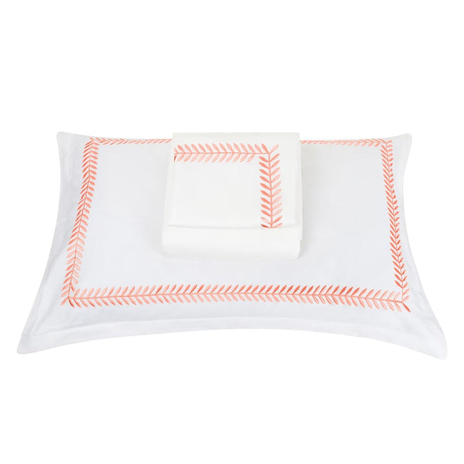 Ash Tree - Pure Linen Embroidered Edge Duvet Cover Sets-6