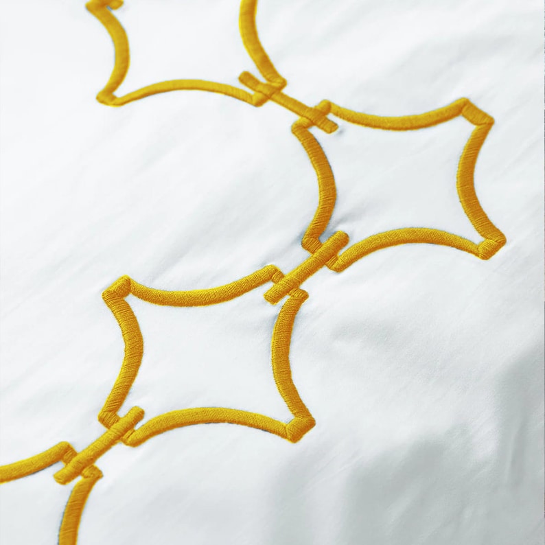 Links - Pure Linen Embroidered Edge Duvet Cover Sets-2