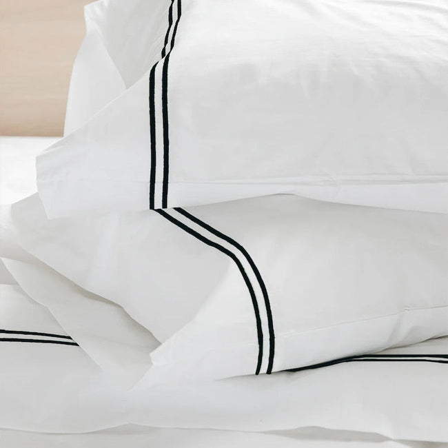 Tracks - Pure Linen Embroidered Edge Duvet Cover Sets-9