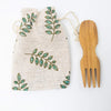 Natural Bamboo Spork-Zero Waste Free Of Plastic-Sustainable Cotton Pouch-0