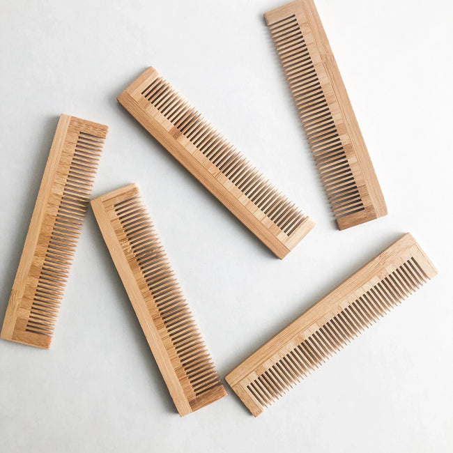Plastic Free Natural Bamboo Comb - Zero Waste Static Free Comb-0