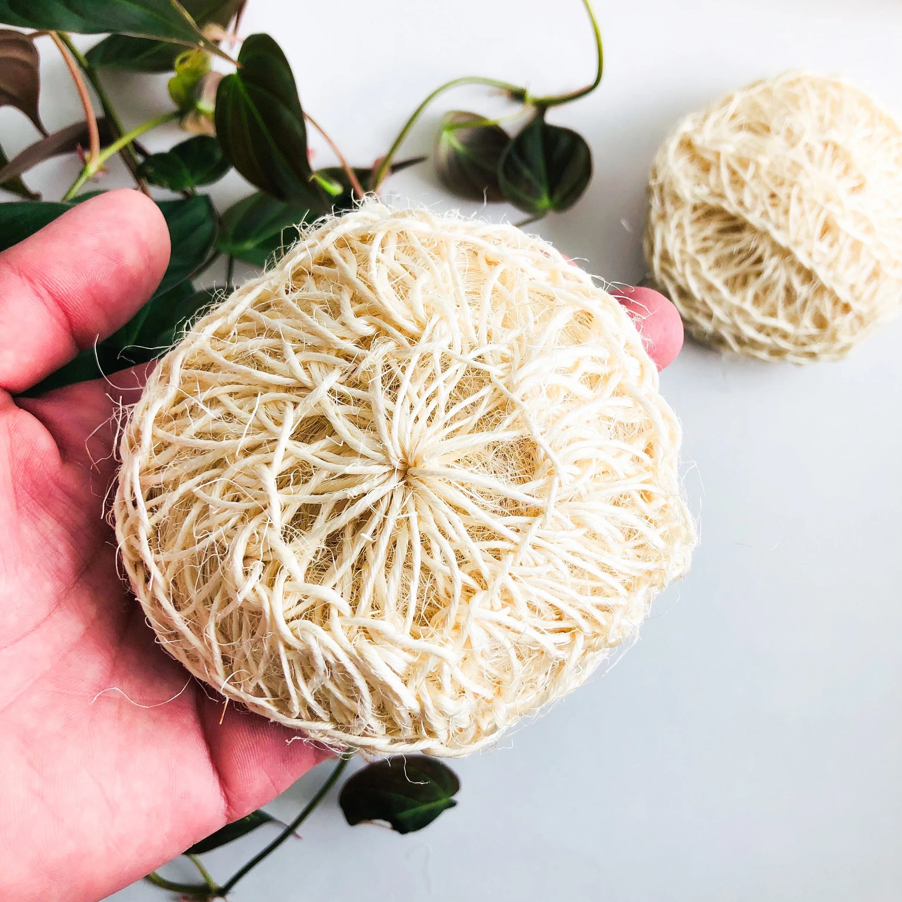 Natural Organic Sisal Deluxe Shower Sponge - Zero Waste Bath Sponge - Plastic Free Body Scrubber-3