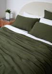 Waffle Weave Pure Linen Duvet Cover Sets-6