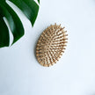 Natural Plastic Free Bamboo Hair & Beard Brush - Eco Friendly Biodegradable Detangling Bamboo Travel Brush - Zero Waste Bamboo Handheld Brush
