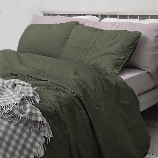 Piglet stitch - Linen Cotton Quilt Sets-5