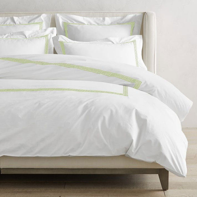 Maze - Linen Cotton Mix Embroidered Edge Duvet Cover Sets-0