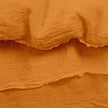Raw Edged Mustard - 100% Pure Linen | Linen Cotton Mix | 3 Piece Duvet Cover Set | 4 Piece Sheet Set | Handmade | Pre-washed | Soft-1