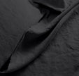 Raw Edged Pure Black - 100% Pure Linen | Linen Cotton Mix | 3 Piece Duvet Cover Set | 4 Piece Sheet Set | Handmade | Pre-washed | Soft-3