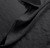 Raw Edged Pure Black - 100% Pure Linen | Linen Cotton Mix | 3 Piece Duvet Cover Set | 4 Piece Sheet Set | Handmade | Pre-washed | Soft-3