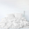 Raw Edged White - 100% Pure Linen | Linen Cotton Mix | 3 Piece Duvet Cover Set | 4 Piece Sheet Set | Handmade | Pre-washed | Soft-4