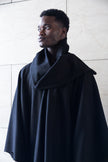 Black or white recycled wool scarf-0