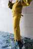 Extra-long denim wrap skirt