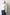 High collar white wool pullover