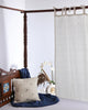 White Hand Block Printed Linen Curtains | Starry Sky Design