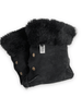 Black Natural Lambskin Stroller Hand Muffs-2