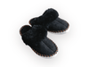 Adult Natural Sheepskin Mules - Black-0