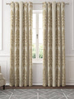 Linen Damask Curtains | Blackout Lining | Eyelet & More | Single or Pair