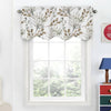 Watercolor Leaf Linen Valance Curtain - Brown Earth Tone Botanical Window