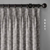 Botanical Print Pure Linen Curtains | Pinch Pleats & Euro Pleats | Standard & Custom Sizes | Light Filtering & Blackout