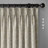 Botanical Print Pure Linen Curtains | Pinch Pleats & Euro Pleats | Standard & Custom Sizes | Light Filtering & Blackout