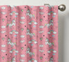 Unicorn Curtains - Kids Bedroom Organic Cotton Blackout Rainbow - Custom Size Window Panels Nursery